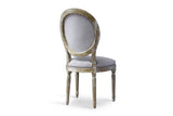 Baxton Studio Clairette Wood Traditional French Accent Chair-Round