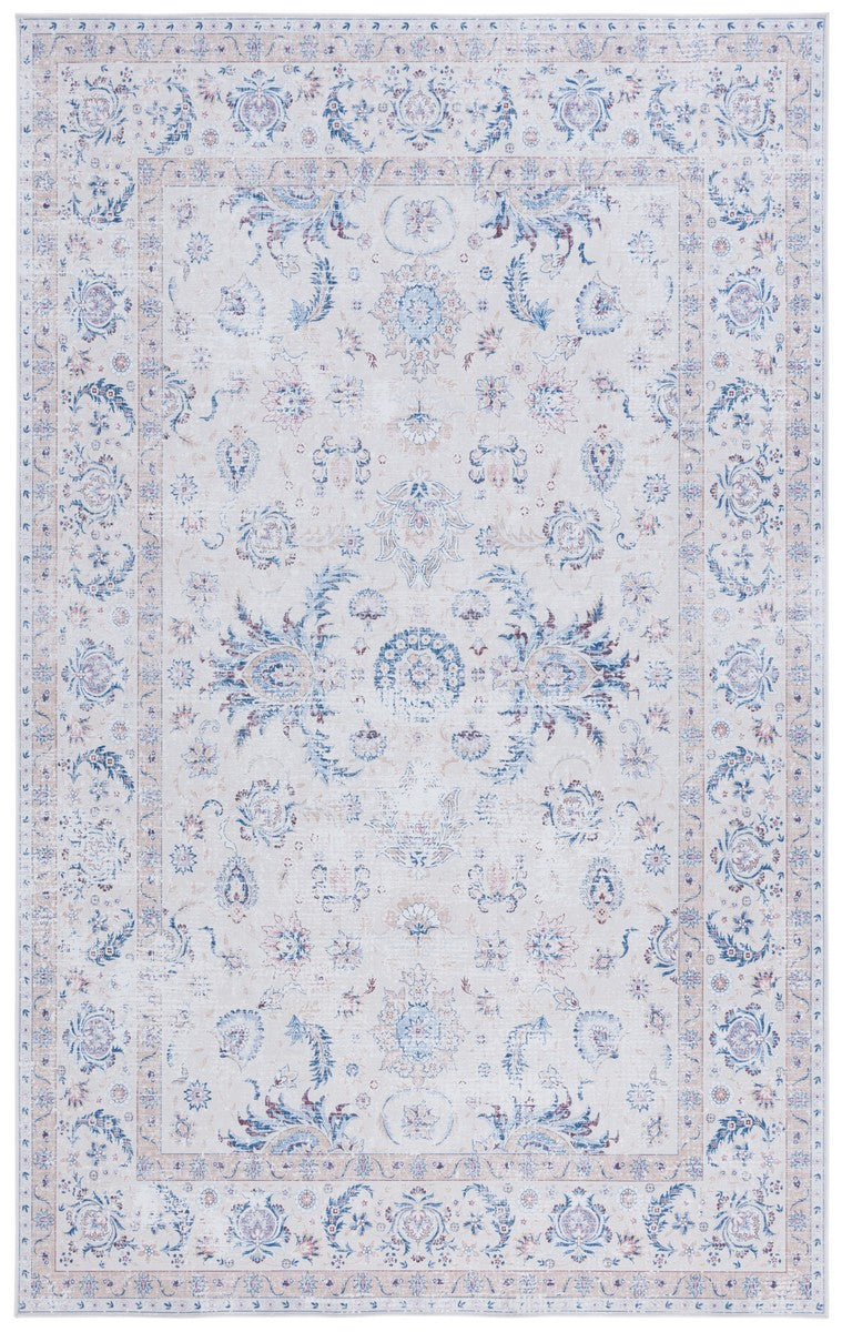Safavieh Tucson 100 M/W S/R Power Loomed Traditional Rug Ivory / Blue 9' x 12'