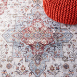 Safavieh Tucson 105 M/W S/R Power Loomed Traditional Rug Light Blue / Rust 9' x 12'