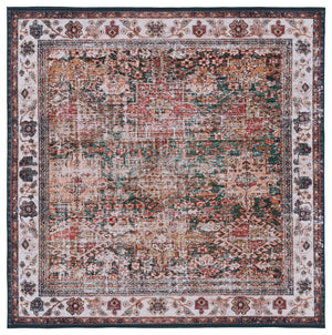 Safavieh Tucson 114 M/W S/R Power Loomed Traditional Rug Ivory / Green 8' x 8' Square