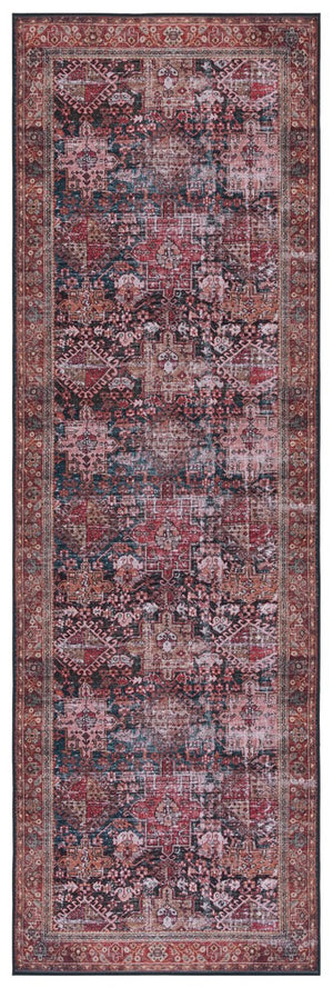 Safavieh Tucson 114 M/W S/R Power Loomed Traditional Rug Rust / Green 8' x 8' Square