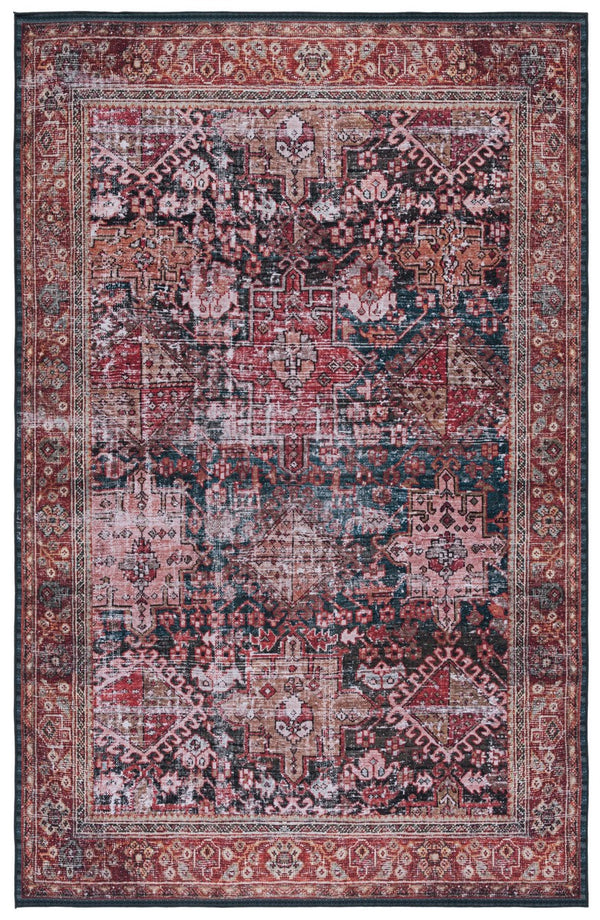 Safavieh Tucson 114 M/W S/R Power Loomed Traditional Rug Rust / Green 8' x 8' Square