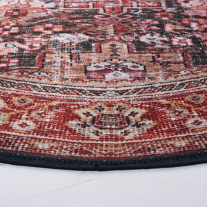 Safavieh Tucson 114 M/W S/R Power Loomed Traditional Rug Rust / Green 8' x 8' Square