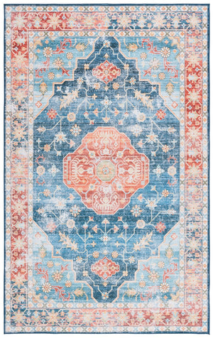 Safavieh Tucson 119 M/W S/R Power Loomed Traditional Rug Blue / Rust 9' x 12'