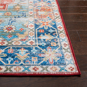 Safavieh Tucson 119 M/W S/R Power Loomed Traditional Rug Rust / Blue 9' x 12'