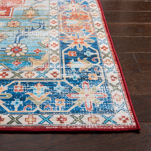 Safavieh Tucson 119 M/W S/R Power Loomed Traditional Rug Rust / Blue 9' x 12'