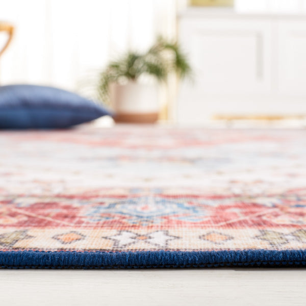 Safavieh Tucson 148 M/W S/R Power Loomed Traditional Rug Red / Blue 9' x 12'