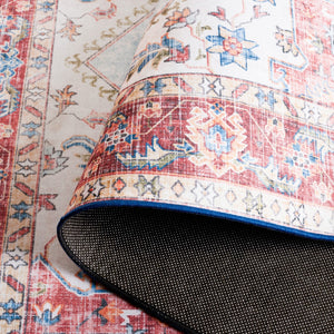 Safavieh Tucson 148 M/W S/R Power Loomed Traditional Rug Red / Blue 9' x 12'