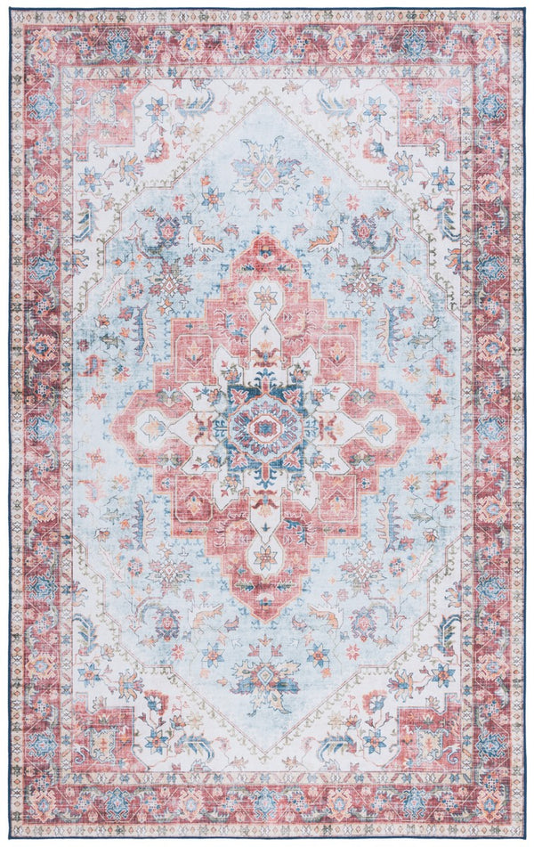 Safavieh Tucson 148 M/W S/R Power Loomed Traditional Rug Red / Blue 9' x 12'