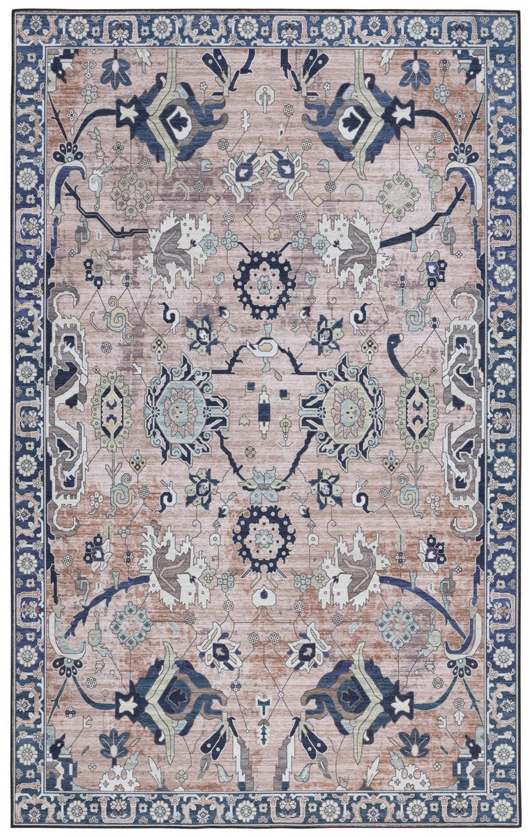 Safavieh Tucson 149 M/W S/R Power Loomed Traditional Rug Light Blue / Navy 9' x 12'