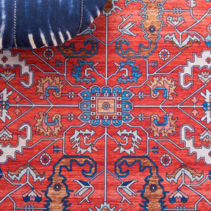 Safavieh Tucson 152 M/W S/R Power Loomed Traditional Rug Rust / Navy 9' x 12'