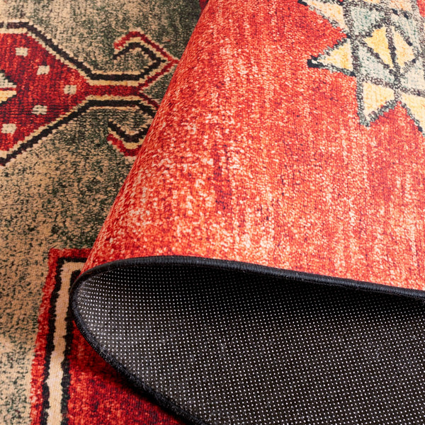 Safavieh Tucson 189 M/W S/R Power Loomed Traditional Rug Rust / Green 9' x 12'