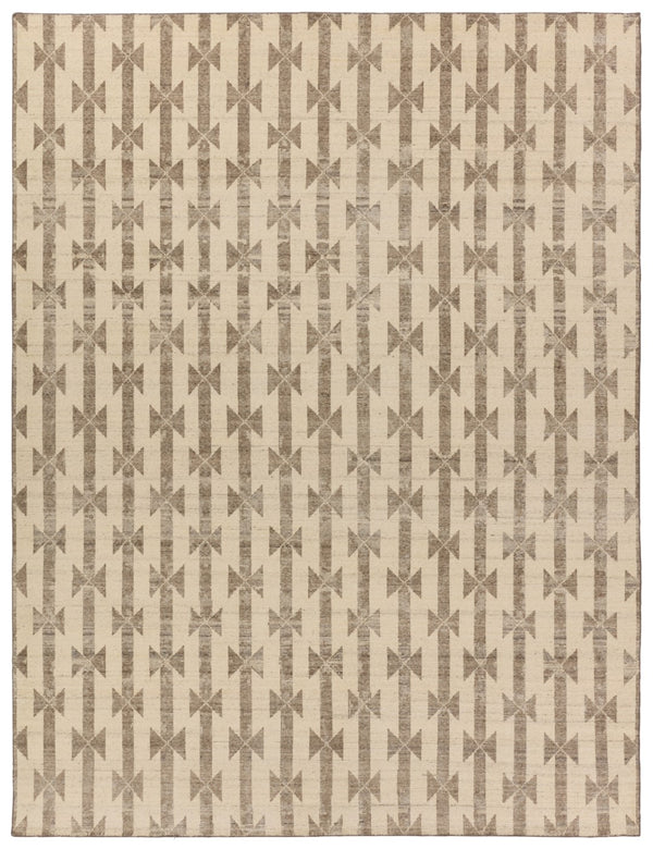 Jaipur Living Tessera by Verde Home Gent TSS01 Hand Knotted Handmade Indoor Persian Knot 6/8 Transitional Rug Taupe 6' x 9'