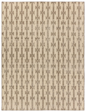 Jaipur Living Tessera by Verde Home Gent TSS01 Hand Knotted Handmade Indoor Persian Knot 6/8 Transitional Rug Taupe 6' x 9'