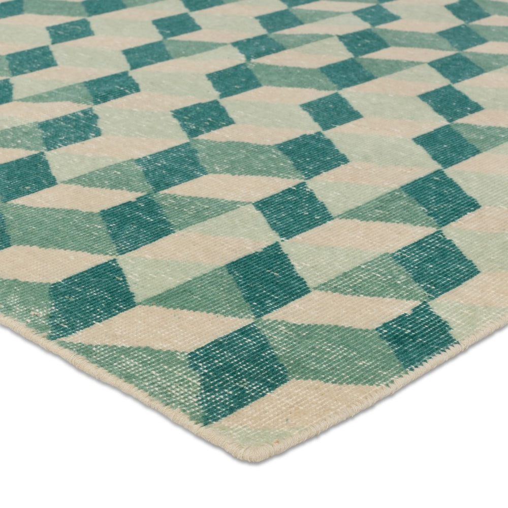 Jaipur Living Tessera by Verde Home Matrix TSS04 Hand Knotted Handmade Indoor Persian Knot 6/8 Modern Rug Green 10' x 14'