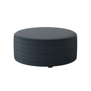 Fusion 140-C Transitional Cocktail Ottoman 140-C Theron Indigo 39" Round Cocktail Ottoman