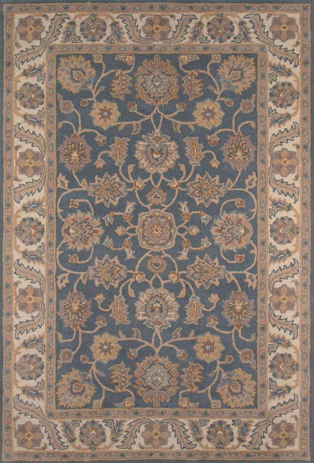 Momeni Tudor TUD-1 Hand Tufted Traditional Oriental Indoor Area Rug Blue 8' x 11' TUDORTUD-1BLU80B0
