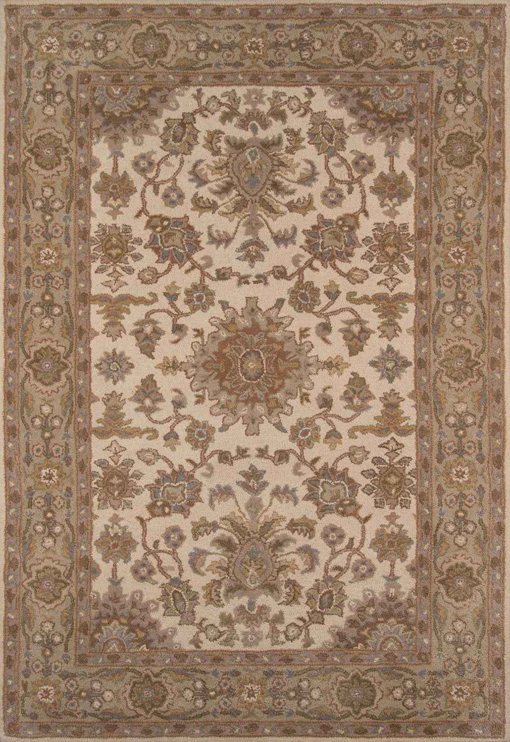 Momeni Tudor TUD-2 Hand Tufted Traditional Oriental Indoor Area Rug Beige 8' x 11' TUDORTUD-2BGE80B0