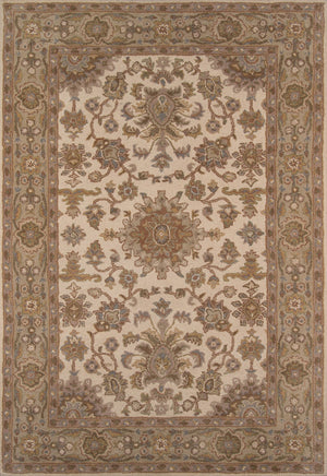 Momeni Tudor TUD-2 Hand Tufted Traditional Oriental Indoor Area Rug Beige 8' x 11' TUDORTUD-2BGE80B0