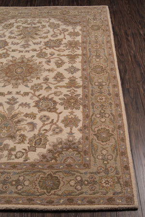 Momeni Tudor TUD-2 Hand Tufted Traditional Oriental Indoor Area Rug Beige 8' x 11' TUDORTUD-2BGE80B0