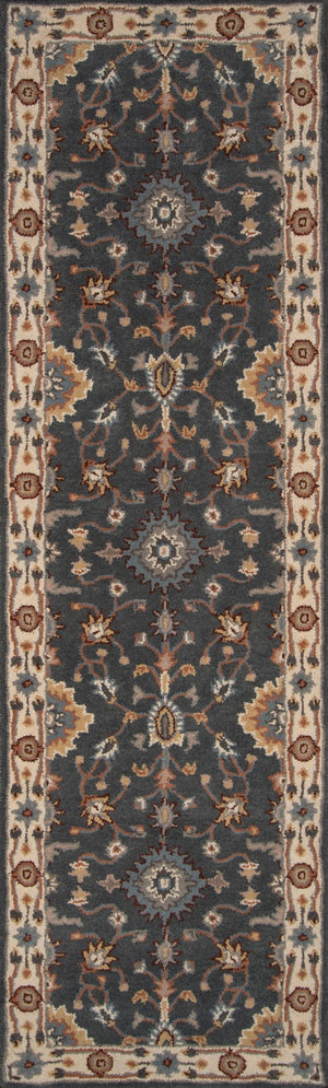 Momeni Tudor TUD-4 Hand Tufted Traditional Oriental Indoor Area Rug Grey 8' x 11' TUDORTUD-4GRY80B0