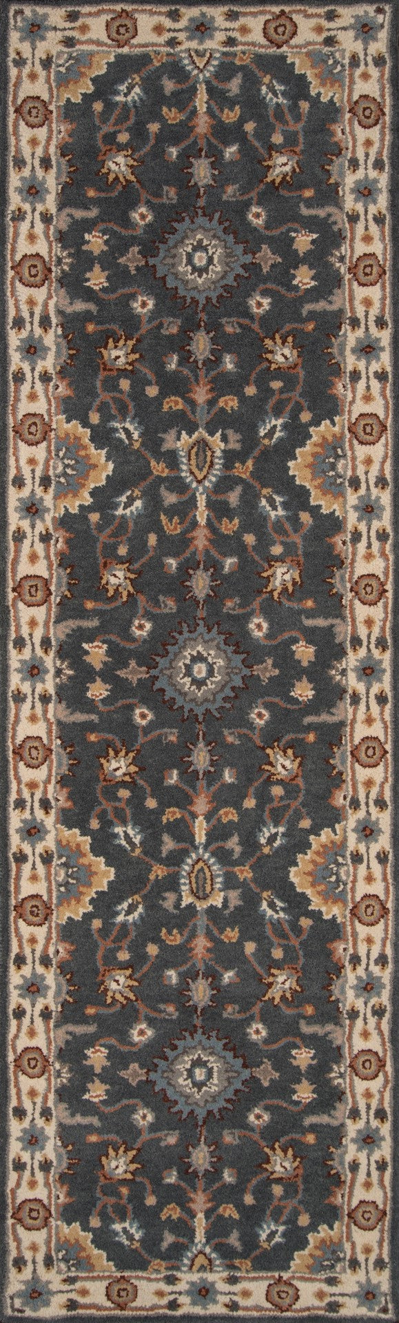 Momeni Tudor TUD-4 Hand Tufted Traditional Oriental Indoor Area Rug Grey 8' x 11' TUDORTUD-4GRY80B0
