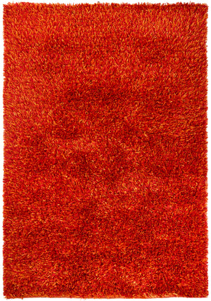 Chandra Rugs Tulip 100% Polyester Hand-Woven Contemporary Rug Red/Yellow 7'9 x 10'6