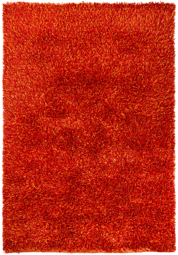 Chandra Rugs Tulip 100% Polyester Hand-Woven Contemporary Rug Red/Yellow 7'9 x 10'6