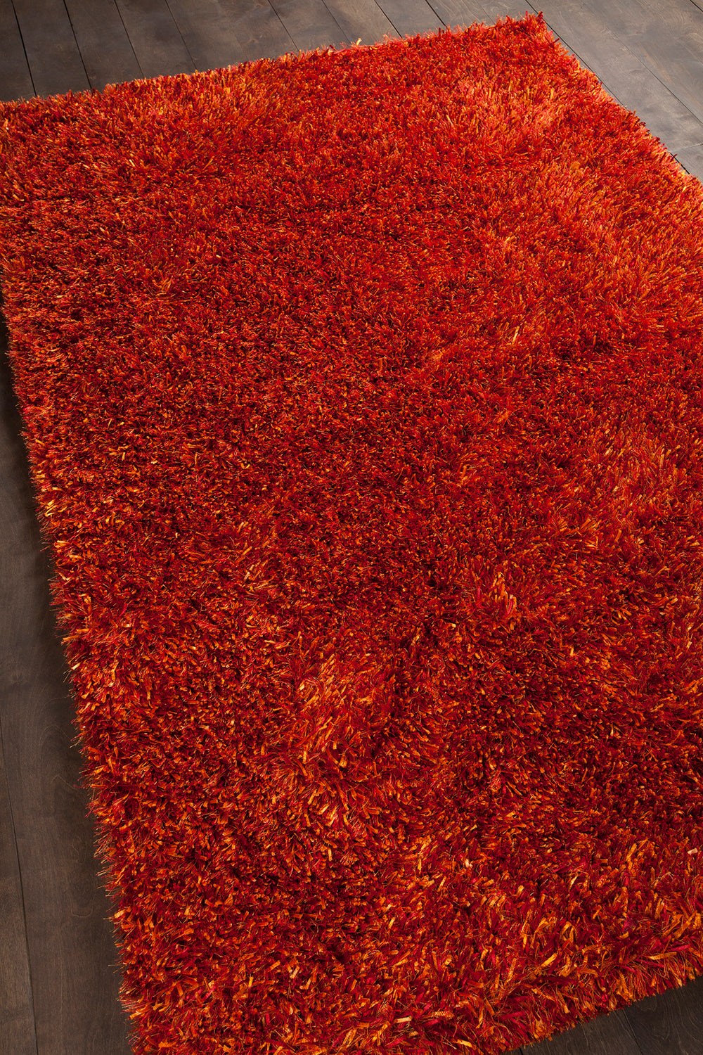 Chandra Rugs Tulip 100% Polyester Hand-Woven Contemporary Rug Red/Yellow 7'9 x 10'6