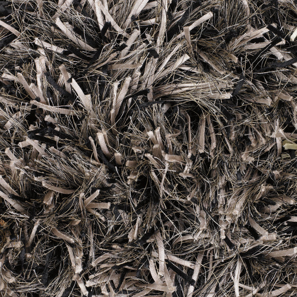 Chandra Rugs Tulip 100% Polyester Hand-Woven Contemporary Rug Black/Beige 7'9 x 10'6