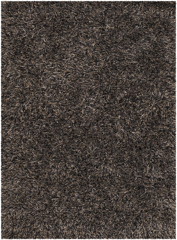 Chandra Rugs Tulip 100% Polyester Hand-Woven Contemporary Rug Black/Beige 7'9 x 10'6