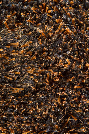 Chandra Rugs Tulip 100% Polyester Hand-Woven Contemporary Rug Brown/Black 7'9 x 10'6