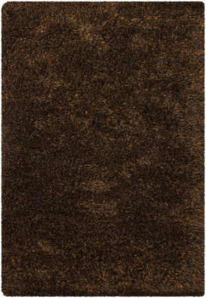 Chandra Rugs Tulip 100% Polyester Hand-Woven Contemporary Rug Brown/Black 7'9 x 10'6