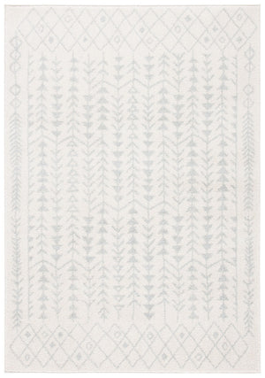 Tulum 262 Bohemian Power Loomed Polypropylene Pile Rug Ivory / Light Grey