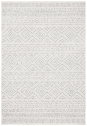 Tulum 267 Bohemian Power Loomed Polypropylene Pile Rug Ivory / Light Grey