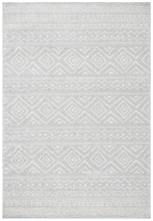 Tulum 267 Bohemian Power Loomed Polypropylene Pile Rug Light Grey / Ivory