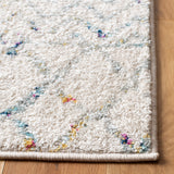 Tulum 270 Bohemian Power Loomed Polypropylene Pile Rug Ivory / Blue