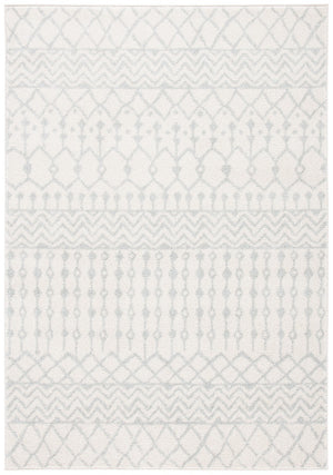 Tulum 270 Bohemian Power Loomed Polypropylene Pile Rug Ivory / Light Grey