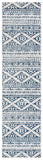 Tulum 272 Bohemian Power Loomed Polypropylene Pile Rug Ivory / Navy