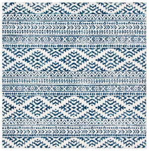 Tulum 272 Bohemian Power Loomed Polypropylene Pile Rug Ivory / Navy