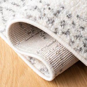 Tulum 600  Powerloomed 78 % Polypropylene + 14 % Jute + 8 % Latex Rug Ivory / Grey