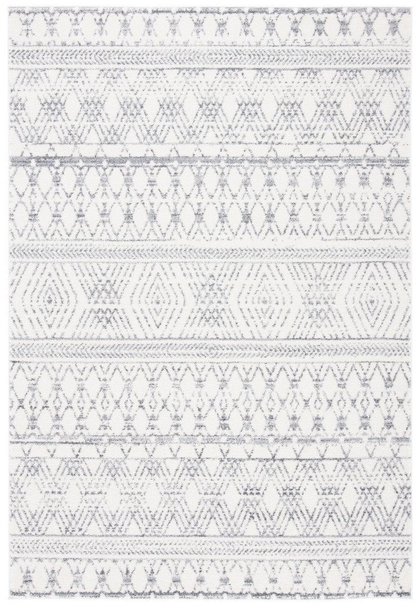 Tulum 600  Powerloomed 78 % Polypropylene + 14 % Jute + 8 % Latex Rug Ivory / Grey