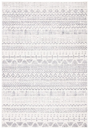 Tulum 600  Powerloomed 78 % Polypropylene + 14 % Jute + 8 % Latex Rug Ivory / Grey