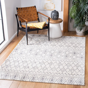 Tulum 600  Powerloomed 78 % Polypropylene + 14 % Jute + 8 % Latex Rug Ivory / Grey