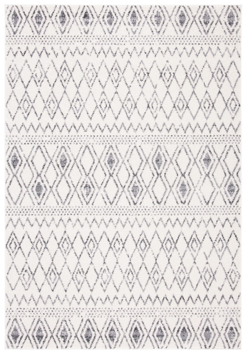 Tulum 600  Powerloomed 78 % Polypropylene + 14 % Jute + 8 % Latex Rug Ivory / Grey