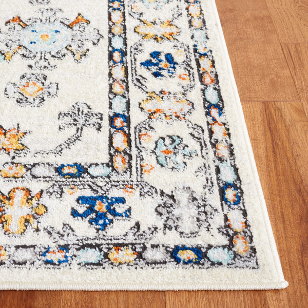Safavieh Tulum 660 Power Loomed  Rug Ivory Grey / Blue Rust TUL660A-7R