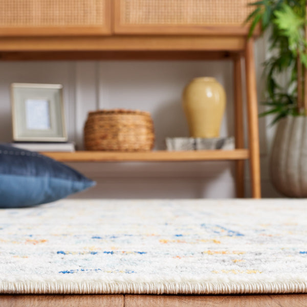 Safavieh Tulum 660 Power Loomed  Rug Ivory Grey / Blue Rust TUL660A-7R