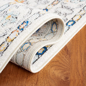 Safavieh Tulum 660 Power Loomed  Rug Ivory Grey / Blue Rust TUL660A-7R