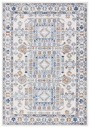 Safavieh Tulum 660 Power Loomed  Rug Ivory Grey / Blue Rust TUL660A-7R
