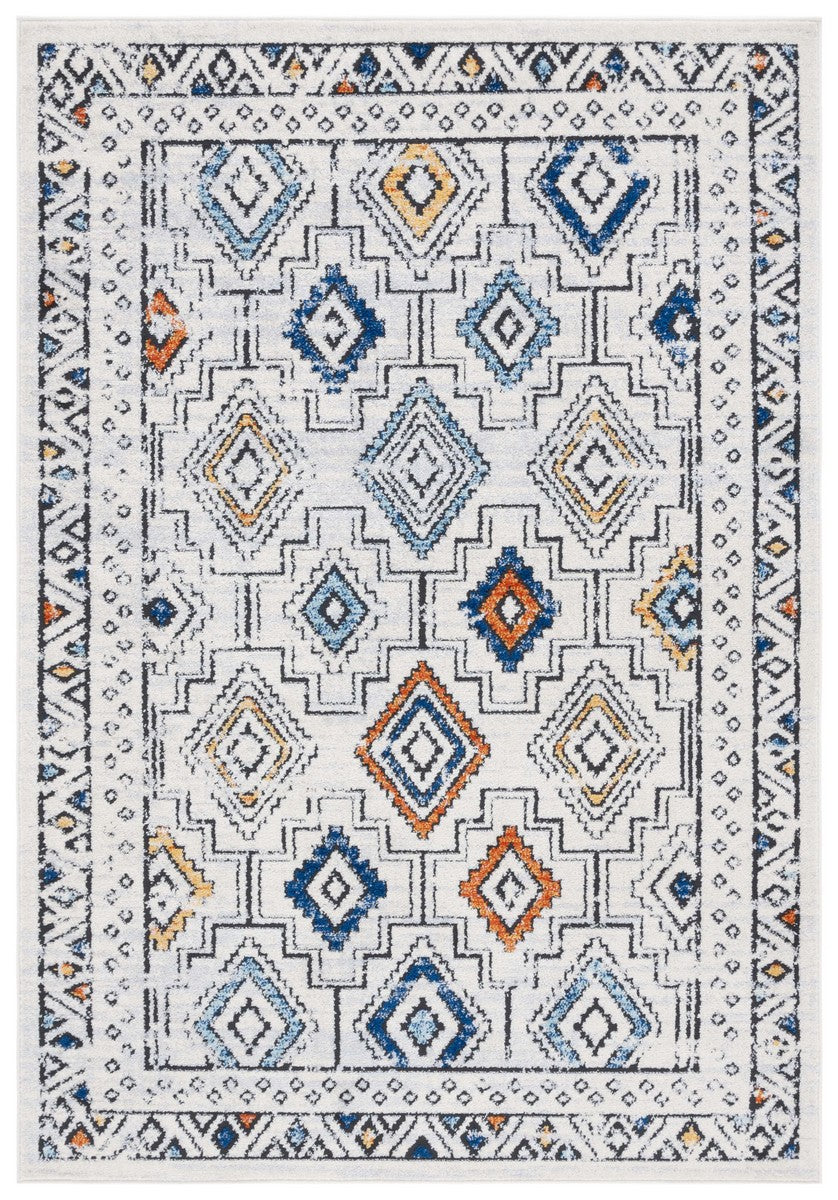 Safavieh Tulum 662 Power Loomed  Rug Ivory Grey / Blue Rust TUL662A-8